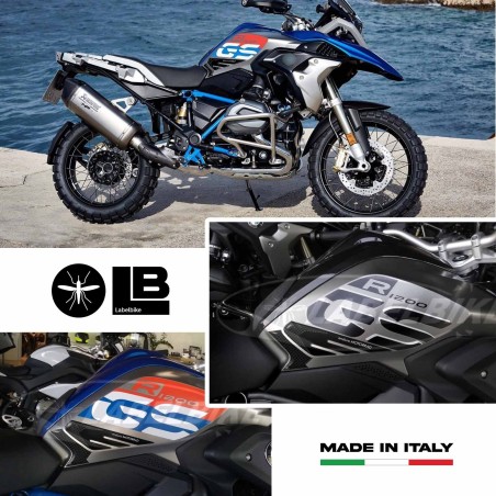 kit di ADESIVI 3D PROTEZIONI LATERALI compatibili PER MOTO BMW GS R1200 dal 2017